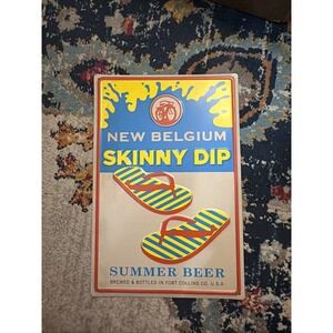 New Belgium Skinny Dip Summer Beer Metal Ton Tacker Sign
